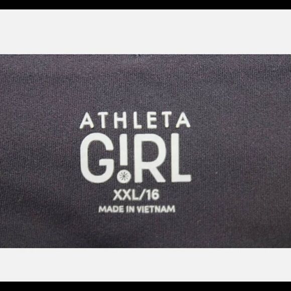 ATHLETA  GIRL CHATURANGA 305922 Hi Rise Crop PURPLE Workout Leggings Size XXL 16 - Picture 6 of 6